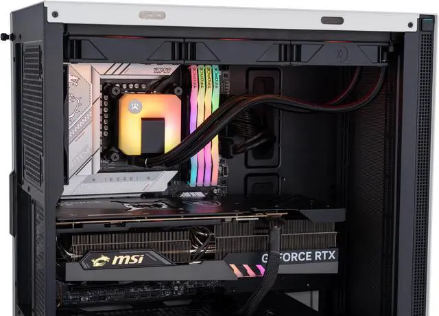 Alt view image 6 of 8 - ABS Vortex Aqua Pro AI PC - Windows 11 Pro - Intel i9 14900KF - GeForce RTX 4090 - DLSS 3.5 - AI-Powered Performance - 128GB DDR5 6000MHz - 2x2TB M.2 NVMe SSD - ABSAI14900KF4090