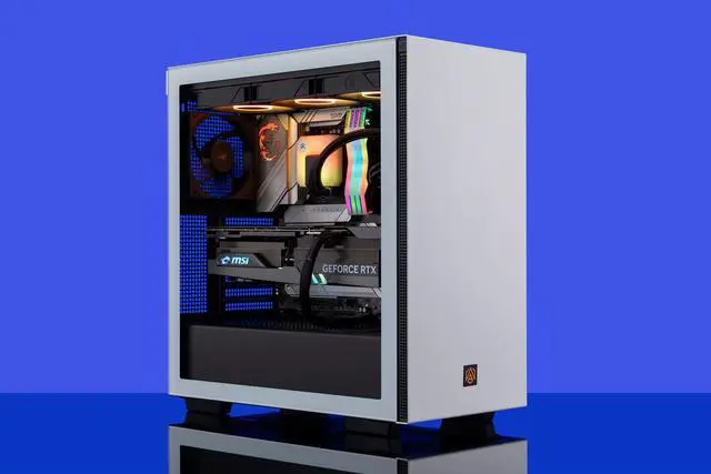 Alt view image 8 of 8 - ABS Vortex Aqua Pro AI PC - Windows 11 Pro - Intel i9 14900KF - GeForce RTX 4090 - DLSS 3.5 - AI-Powered Performance - 128GB DDR5 6000MHz - 2x2TB M.2 NVMe SSD - ABSAI14900KF4090