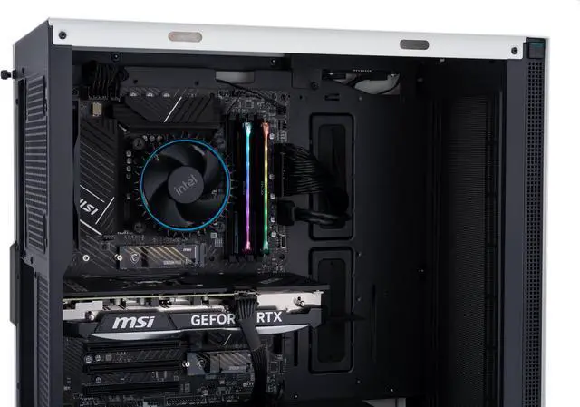 Alt view image 6 of 8 - ABS Vortex Aqua Premium AI PC - Windows 11 Pro - Intel i5 14400F - GeForce RTX 4070 Super - DLSS 3.5 - AI-Powered Performance -32GB DDR5 6000MHz - 1TB M.2 NVMe SSD + 1TB M.2 NVMe SSD -ABSAI14400F4070S