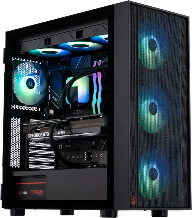 Main image of ABS Eurus Aqua Gaming PC - Windows 11 - Intel i9 14900KF - GeForce RTX 4070 TI Super - DLSS 3.5 - AI-Powered Performance - 32GB DDR5 6000MHz - 1TB M.2 NVMe SSD - EA14900KF4070Ti2