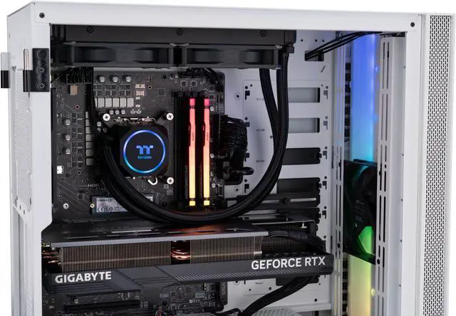 Alt view image 6 of 8 - ABS Vortex-X Aqua Gaming PC – Windows 11 Home - Intel i7 13700KF – GeForce RTX 4080 Super – DLSS 3 - AI-Powered Performance - 32GB DDR5 5600MHz – 1TB M.2 NVMe SSD – ABVXA13700KF4080S
