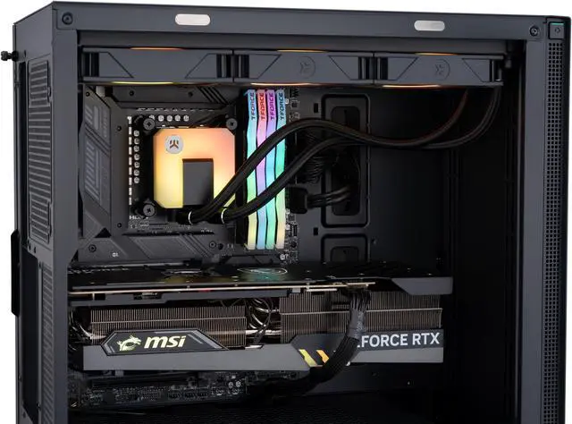 Alt view image 6 of 8 - ABS Vortex Aqua Pro AI PC - Windows 11 Pro - Intel i9 14900KF - GeForce RTX 4090 - DLSS 3 - AI-Powered Performance - 128GB DDR5 6000MHz - 2x2TB M.2 NVMe SSD - ABSAI14900KF40902