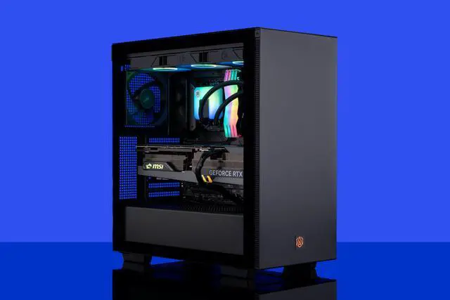 Alt view image 8 of 8 - ABS Vortex Aqua Pro AI PC - Windows 11 Pro - Intel i9 14900KF - GeForce RTX 4090 - DLSS 3 - AI-Powered Performance - 128GB DDR5 6000MHz - 2x2TB M.2 NVMe SSD - ABSAI14900KF40902