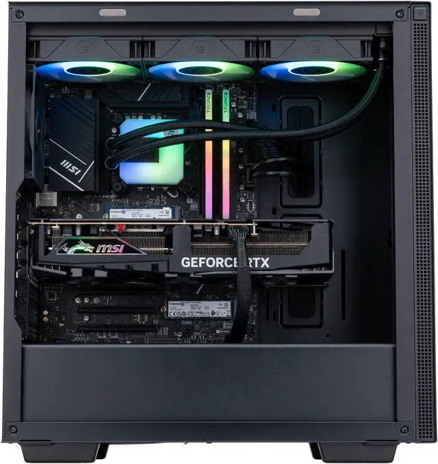 Alt view image 3 of 8 - ABS Vortex Aqua Expert AI PC - Windows 11 Pro - Intel i7 14700F - GeForce RTX 4080 Super - DLSS 3 - AI-Powered Performance - 64GB DDR5 6000MHz - 1TB M.2 NVMe SSD + 2TB M.2 NVMe SSD - ABSAI14700F4080S2