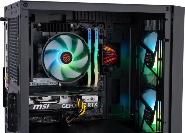 Alt view image 6 of 8 - ABS Orkan Aqua Gaming PC - Windows 11 - Intel i7 13700F - GeForce RTX 4060 Ti 8GB - DLSS 3.5 - AI-Powered Performance - 32GB DDR5 6000MHz - 1TB M.2 NVMe SSD - OA13700F4060TI