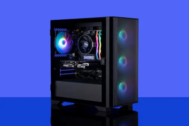 Alt view image 8 of 8 - ABS Aquilon Ruby Gaming PC – Windows 11 – AMD Ryzen 7600 – GeForce RTX 4060 Ti 8GB – DLSS 3.5 - AI-Powered Performance - 32GB DDR5 6000MHz - 1TB M.2 NVMe SSD – AR76004060ti