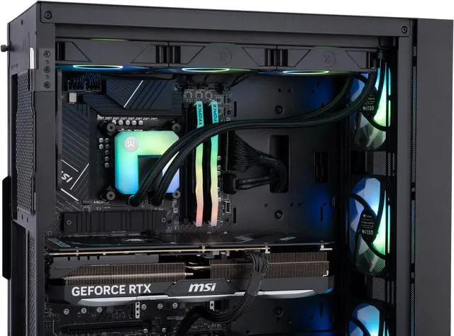 Alt view image 6 of 8 - ABS Eurus Aqua Gaming PC – Windows 11 - Intel Core i9 14900KF – GeForce RTX 4080 Super – DLSS 3.5 - AI-Powered Performance - 32GB DDR5 6000MHz - 2TB M.2 NVMe SSD – EA14900KF4080S