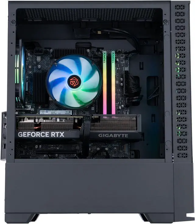 Alt view image 3 of 8 - ABS Cyclone Aqua Gaming PC - Intel i5 14400F - GeForce RTX 4070 - DLSS 3.5 - AI-Powered Performance - 32GB DDR5 6000MHz - 1TB M.2 NVMe SSD - CA14400F4070