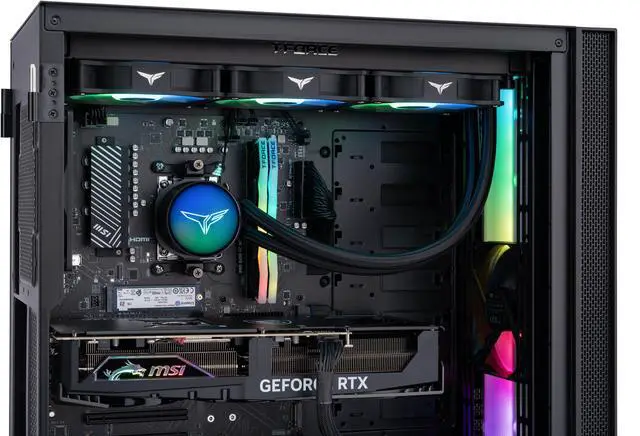 Alt view image 6 of 8 - ABS Vortex-X Ruby Gaming PC - Windows 11 Home - Ryzen 7 7700X - GeForce RTX 4080 Super - DLSS 3.5 - AI-Powered Performance - 32GB DDR5 6000MHz - 1TB M.2 NVMe SSD - VXR7700X4080S2