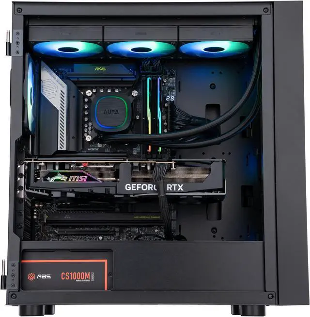 Alt view image 3 of 8 - ABS Eurus Aqua Gaming PC – Windows 11 - Intel Core Ultra 9 285K – GeForce RTX 4080 Super – DLSS 3.5 - AI-Powered Performance - 32GB DDR5 7200MHz - 2TB NVMe SSD – EA285K4080S