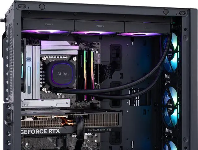 Alt view image 6 of 8 - ABS Kaze Aqua Gaming PC – Windows 11 - Intel Core Ultra 7 265KF – GeForce RTX 4070 TI Super – DLSS 3.5 - AI-Powered Performance - 32GB DDR5 7200MHz - 2TB NVMe SSD – KA265K4070TIS
