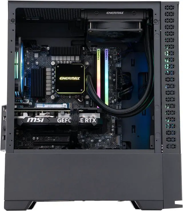 Alt view image 3 of 8 - ABS Cyclone Aqua Gaming PC – Windows 11 - Intel i7 14700F – GeForce RTX 4060 TI 8G – DLSS 3.5 - AI-Powered Performance - 32GB DDR5 6000MHz - 1TB M.2 NVMe SSD – CA14700F4060TI2