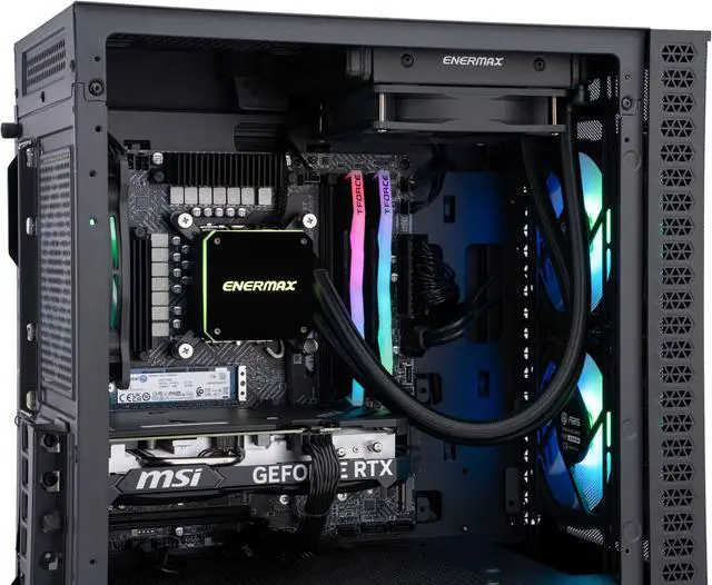 Alt view image 6 of 8 - ABS Cyclone Aqua Gaming PC – Windows 11 - Intel i7 14700F – GeForce RTX 4060 TI 8G – DLSS 3.5 - AI-Powered Performance - 32GB DDR5 6000MHz - 1TB M.2 NVMe SSD – CA14700F4060TI2