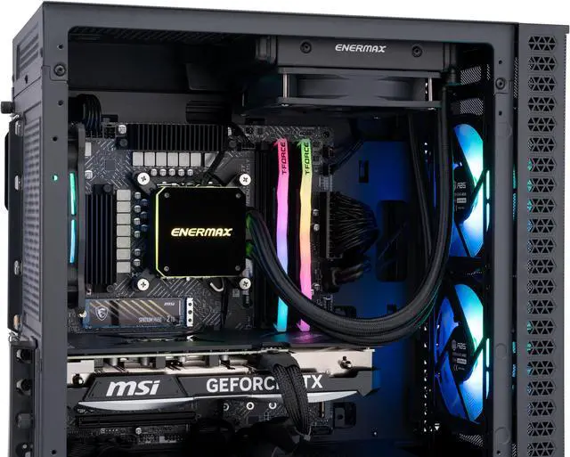 Alt view image 6 of 8 - ABS Cyclone Aqua Gaming PC - Windows 11 - Intel i7 14700F - GeForce RTX 4070 Super 12G - DLSS 3.5 - AI-Powered Performance - 32GB DDR5 5600MHz - 2TB M.2 NVMe SSD - CA14700F4070S