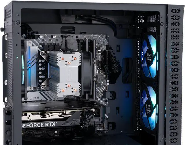 Alt view image 7 of 9 - ABS Cyclone Aqua Gaming PC Powered by Asus - Windows 11 - Intel i5 13400F - GeForce RTX 4060 8GB - DLSS 3 - AI-Powered Performance - 32GB DDR4 3200MHz - 1TB M.2 NVMe SSD - CA13400F40602