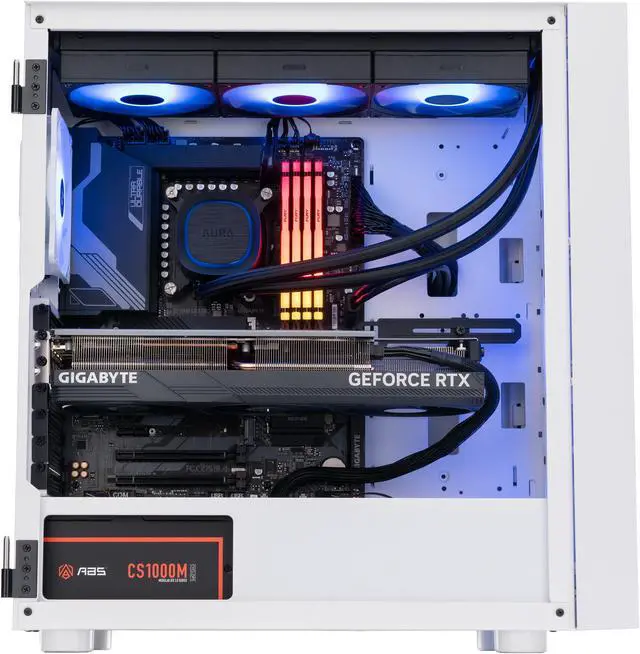 Alt view image 3 of 8 - ABS Eurus Aqua Gaming PC - Intel i9 14900KF - GeForce RTX 4080 Super - DLSS 3.5 - AI-Powered Performance - 32GB DDR5 5600MHz - 2TB M.2 NVMe SSD - EA14900KF4080S2