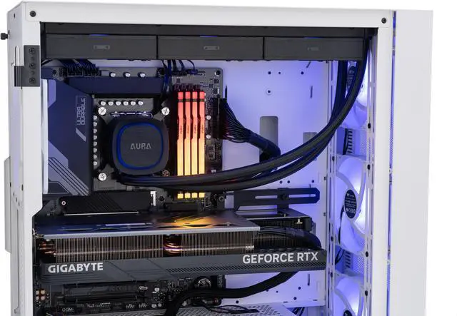 Alt view image 6 of 8 - ABS Eurus Aqua Gaming PC - Intel i9 14900KF - GeForce RTX 4080 Super - DLSS 3.5 - AI-Powered Performance - 32GB DDR5 5600MHz - 2TB M.2 NVMe SSD - EA14900KF4080S2