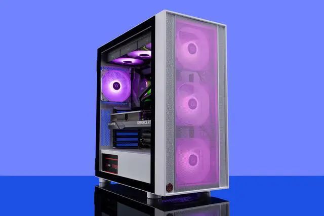 Alt view image 8 of 8 - ABS Eurus Aqua Gaming PC - Intel i9 14900KF - GeForce RTX 4080 Super - DLSS 3.5 - AI-Powered Performance - 32GB DDR5 5600MHz - 2TB M.2 NVMe SSD - EA14900KF4080S2
