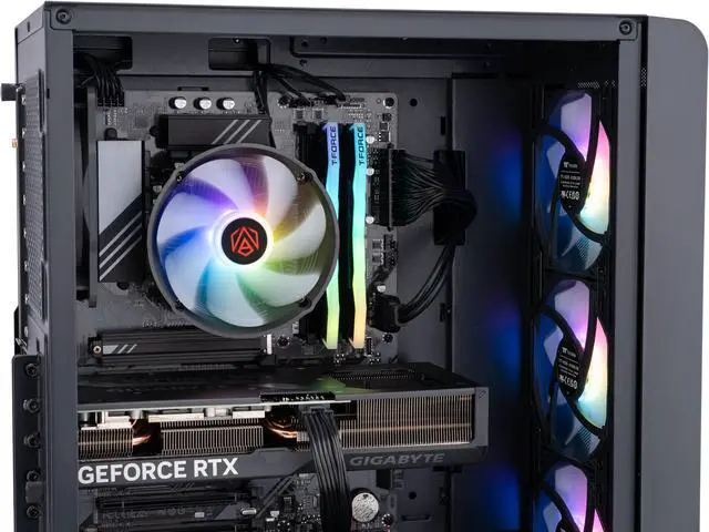Alt view image 7 of 9 - ABS Stratos Obsidian Gaming PC - Windows 11 Home - Intel i5 14400F - GeForce 4070 Super - DLSS 3.5 - AI-Powered Performance - 32GB DDR5 6000MHz - 1TB M.2 NVMe SSD - SA14400F4070S2
