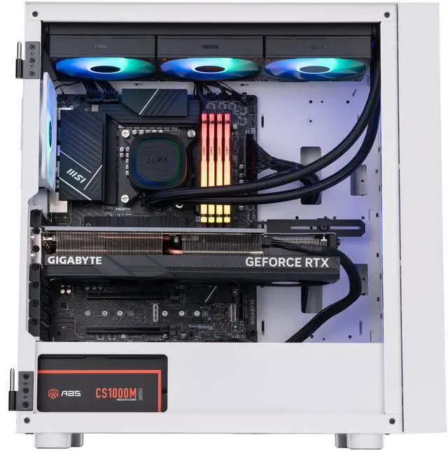 Alt view image 3 of 8 - ABS Eurus Aqua Gaming PC - Intel i9 14900KF - GeForce RTX 4080 Super - DLSS 3.5 - AI-Powered Performance - 32GB DDR5 5600MHz - 2TB M.2 NVMe SSD - EA14900KF4080S3