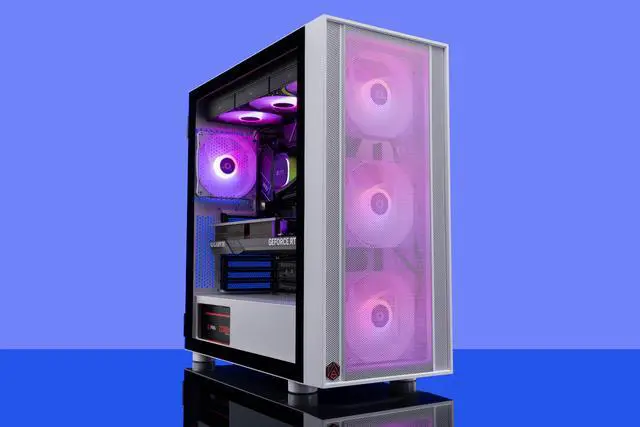 Alt view image 8 of 8 - ABS Eurus Aqua Gaming PC - Intel i9 14900KF - GeForce RTX 4080 Super - DLSS 3.5 - AI-Powered Performance - 32GB DDR5 5600MHz - 2TB M.2 NVMe SSD - EA14900KF4080S3