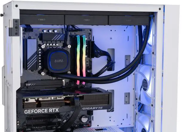 Alt view image 6 of 8 - ABS Eurus Aqua Gaming PC - Intel i9 14900KF - GeForce RTX 4070 - DLSS 3.5 - AI-Powered Performance - 32GB DDR5 6000MHz - 2TB M.2 NVMe SSD - EA14900KF4070