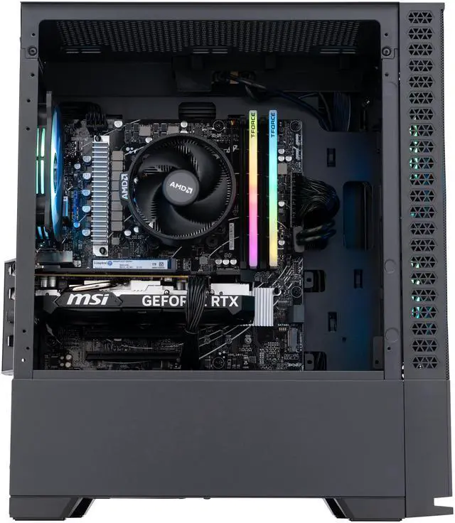 Alt view image 4 of 9 - ABS Cyclone Gaming PC - Windows 11 Home - AMD Ryzen 5 7600 - RTX 4060 8G - DLSS 3.5 - AI-Powered Performance - 32GB DDR5 6000MHz - 1TB M.2 NVMe SSD - CR760040602