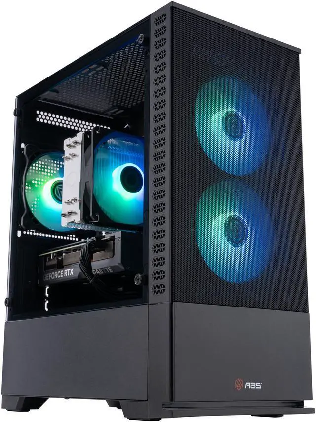 Alt view image 2 of 9 - ABS Cyclone Aqua Gaming PC - Windows 11 Home - Intel Core i7-14700F - RTX 4060Ti 8GB - DLSS 3.5 - AI-Powered Performance - 32GB DDR5 6000MHz - 1TB M.2 NVMe SSD - CA14700F4060TI3