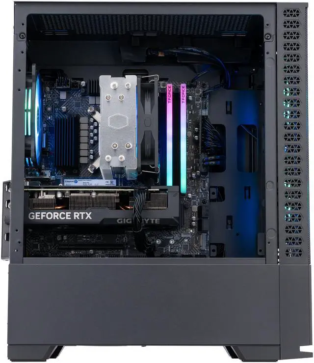 Alt view image 4 of 9 - ABS Cyclone Aqua Gaming PC - Windows 11 Home - Intel Core i7-14700F - RTX 4060Ti 8GB - DLSS 3.5 - AI-Powered Performance - 32GB DDR5 6000MHz - 1TB M.2 NVMe SSD - CA14700F4060TI3