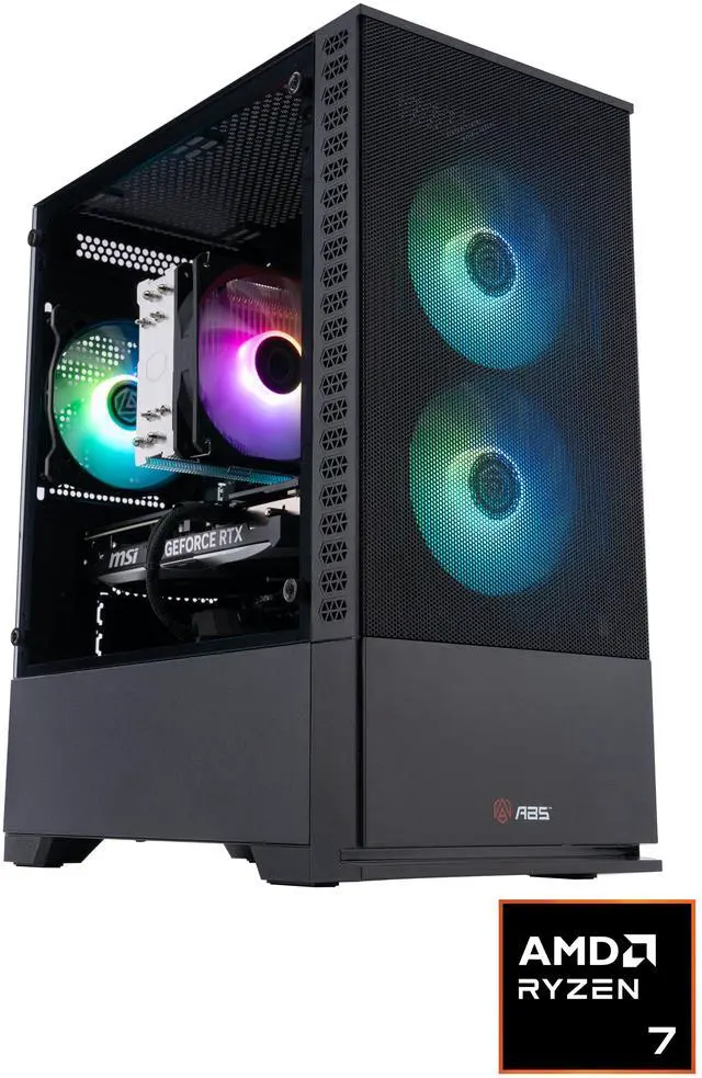 Main image of ABS Cyclone Ruby Gaming PC - Windows 11 Home - AMD Ryzen 7 7700X - GeForce RTX 4070 SUPER - DLSS 3 - AI-Powered Performance - 32GB DDR5 6000 - 1TB M.2 NVMe SSD - CR7700X4070S3