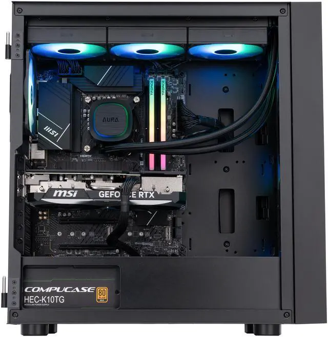 Alt view image 4 of 9 - ABS Eurus Aqua Gaming PC - Windows 11 Home - Intel Core i9-14900KF - GeForce RTX 4070 Ti SUPER - DLSS 3 - AI-Powered Performance - 32GB DDR5 6000 - 1TB M.2 NVMe SSD - EA14900KF4070TIS2