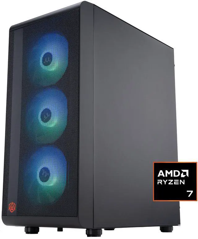Main image of ABS Stratos Aqua Gaming PC - Windows 11 Home - AMD Ryzen 7 7700X - RTX 5070 Ti - DLSS 4 -  AI-Powered Performance - 32GB DDR5 6000 - 2TB M.2 NVMe SSD - SA7700X5070TI#644