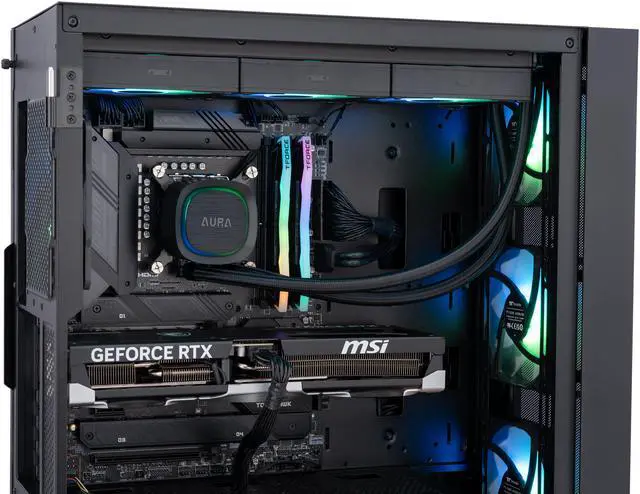Alt view image 7 of 8 - ABS Eurus Aqua Gaming PC - Windows 11 Home - Intel i9-14900KF - GeForce RTX 5080 16GB - DLSS 4 - AI-Powered Performance - 32GB DDR5 6000 - 2TB M.2 NVMe SSD - EA14900KF5080