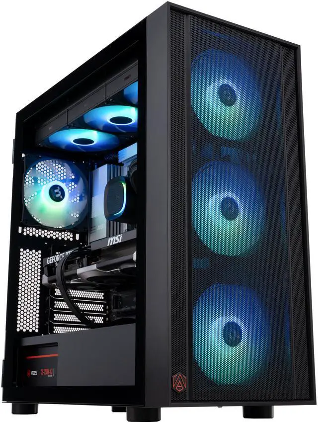 Alt view image 2 of 8 - ABS Stratos Ruby Gaming PC - Windows 11 Home - AMD Ryzen 7 9800X3D - GeForce RTX 5070 TI - DLSS 4 - AI-Powered Performance - 32GB DDR5 6000 - 2TB M.2 NVMe SSD - ER9800X3D5070TI