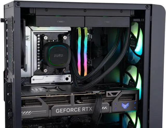 Alt view image 7 of 8 - ABS Stratos Ruby Gaming PC Powered By Asus - Windows 11 - Ryzen 7 9800X3D - GeForce RTX 5070 - DLSS 4 - AI-Powered Performance - 32GB DDR5 6000 - 2TB M.2 NVMe SSD - SR9800X3D5070