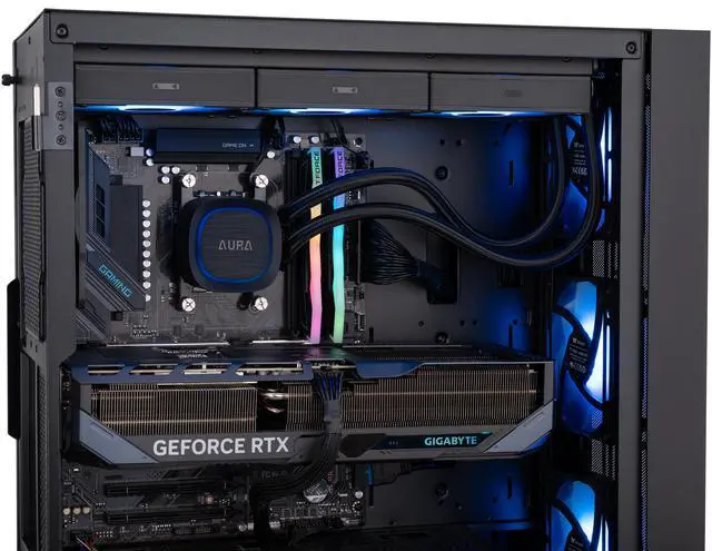 Alt view image 7 of 8 - ABS Eurus Aqua Gaming PC - Windows 11 Home - Intel Core Ultra 9 285K - GeForce RTX 5080 - DLSS 4 - AI-Powered Performance - 32GB DDR5 - 2 TB M.2 NVMe SSD - EA285K50802