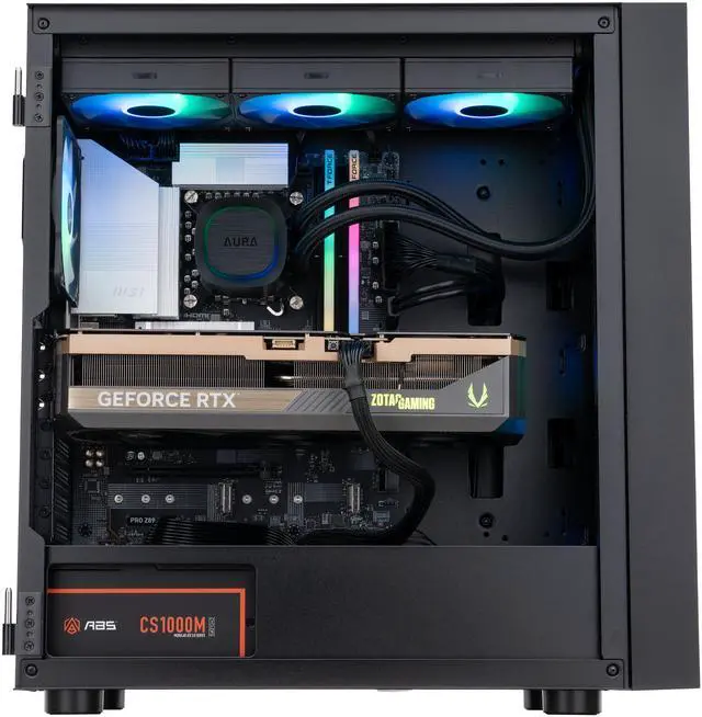 Alt view image 4 of 8 - ABS Eurus Aqua Gaming PC - Windows 11 Home - Intel Core Ultra 9 285K - GeForce RTX 5080 - DLSS 4 - AI-Powered Performance - 32GB DDR5 - 2 TB M.2 NVMe SSD - EA285K50802