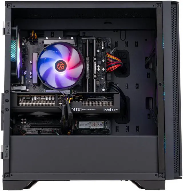 Alt view image 4 of 8 - ABS Aquilon Aqua Gaming PC - Windows 11 - Intel Core i5-13400F - Intel Arc B580 - AI-Powered Performance - 32GB DDR4 3200MHz - 1TB (512GBx2) NVMe SSD - AA13400FB580