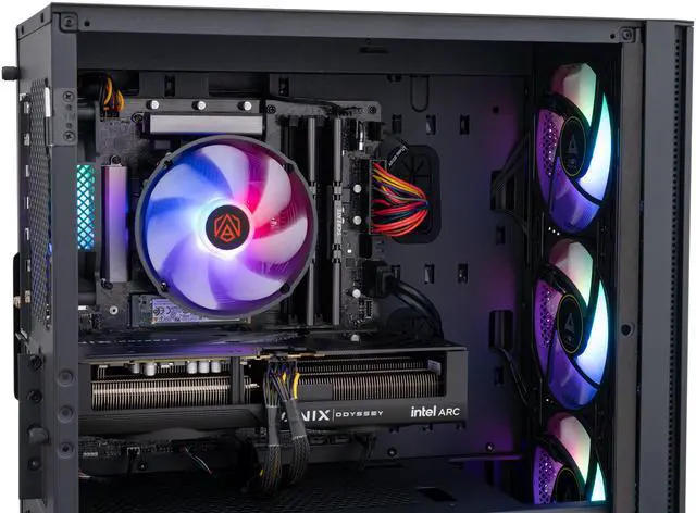 Alt view image 7 of 8 - ABS Aquilon Aqua Gaming PC - Windows 11 - Intel Core i5-13400F - Intel Arc B580 - AI-Powered Performance - 32GB DDR4 3200MHz - 1TB (512GBx2) NVMe SSD - AA13400FB580