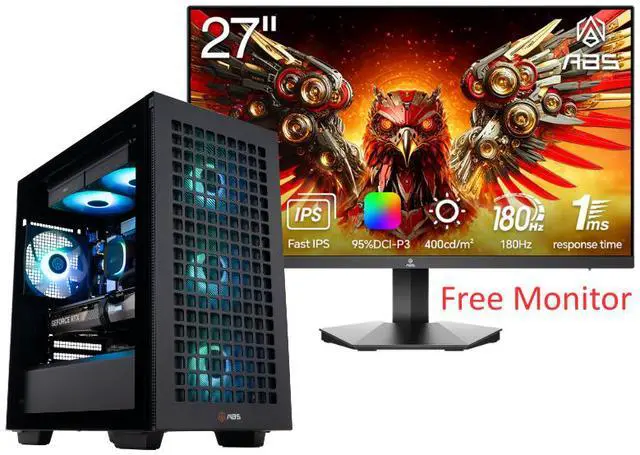 Main image of ABS Aeolian-M Aqua Gaming PC - Windows 11 - Intel Core Ultra 9 285K - GeForce RTX 5070 Ti - DLSS 4 - AI-Powered Performance - 32GB DDR5 6400MHz - 2TB M.2 NVMe SSD - AMA265KF5070TI3