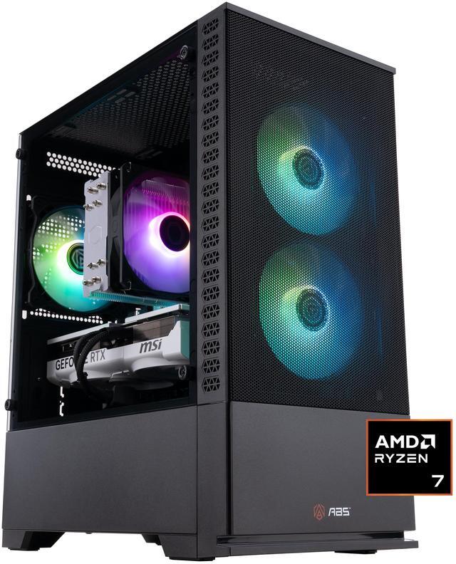 ABS Cyclone Ruby Gaming PC - Windows 11 - AMD Ryzen 7 7700X - GeForce RTX 5070 - DLSS 4 - AI-Powered Performance - 32GB DDR5 6000MHz - 1TB M.2 NVMe