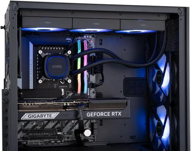 Alt view image 7 of 8 - ABS Aeolian Aqua Gaming PC - Windows 11 - Intel Core Ultra 9 285K - GeForce RTX 5080 - DLSS 4 - AI-Powered Performance - 32GB DDR5 6400MHz - 2TB M.2 NVMe SSD - AA285K5080