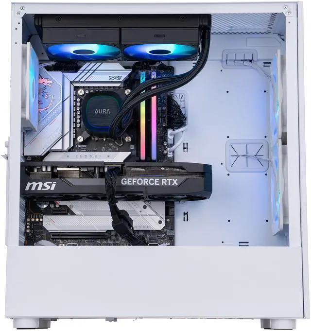 Alt view image 4 of 8 - ABS Aeolian Aqua Gaming PC - Windows 11 - Intel Core i9-14900KF - GeForce RTX 5070 Ti - DLSS 4 - AI-Powered Performance - 32GB DDR5 6000 - 2TB M.2 NVMe SSD - AA14900KF5070TI