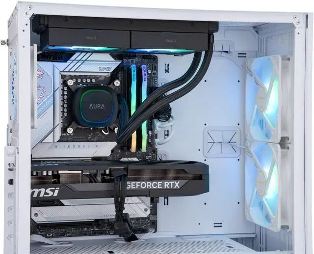 Alt view image 7 of 8 - ABS Aeolian Aqua Gaming PC - Windows 11 - Intel Core i9-14900KF - GeForce RTX 5070 Ti - DLSS 4 - AI-Powered Performance - 32GB DDR5 6000 - 2TB M.2 NVMe SSD - AA14900KF5070TI