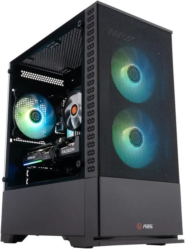Alt view image 2 of 8 - ABS Cyclone Ruby Gaming PC - Windows 11 - AMD Ryzen 5 9600X - Radeon RX 9060 XT - AI-Powered Performance - 32GB DDR5 6400MHz - 1TB M.2 NVMe SSD - CR9600X9060XT16GB2