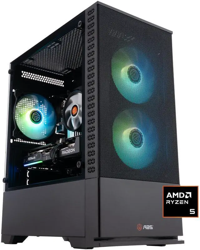 Main image of ABS Cyclone Ruby Gaming PC - Windows 11 - AMD Ryzen 5 9600X - Radeon RX 9060 XT - AI-Powered Performance - 32GB DDR5 6400MHz - 1TB M.2 NVMe SSD - CR9600X9060XT16GB2
