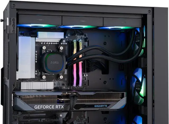 Alt view image 7 of 8 - ABS Eurus Ruby Gaming PC - Windows 11 - AMD Ryzen 7 7800X3D - GeForce RTX 5070 - DLSS 4 - AI-Powered Performance - 32GB DDR5 6400MHz - 2TB M.2 NVMe SSD - ER7800X3D5070