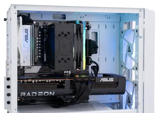 Alt view image 7 of 8 - ABS Flux Ruby Gaming PC - Windows 11 - AMD Ryzen 7 7800X3D - Radeon RX 9070 XT - DLSS 4 - AI-Powered Performance - 32GB DDR5 6400MHz - 2TB M.2 NVMe SSD - FR7800X3D9070XT