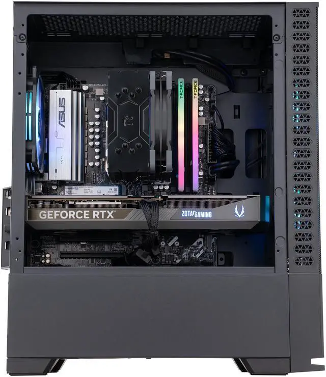 Alt view image 4 of 8 - ABS Cyclone Aqua Gaming PC - Windows 11 - AMD Ryzen 7 7800X3D - GeForce RTX 5070 - DLSS 4 - AI-Powered Performance - 32GB DDR5 6400MHz - 1TB M.2 NVMe SSD - CA7800X3D5070