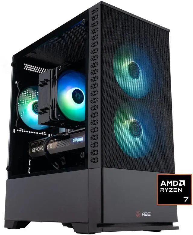 Main image of ABS Cyclone Aqua Gaming PC - Windows 11 - AMD Ryzen 7 7800X3D - GeForce RTX 5070 - DLSS 4 - AI-Powered Performance - 32GB DDR5 6400MHz - 1TB M.2 NVMe SSD - CA7800X3D5070